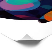 Farbige Katze Poster (Ecke)