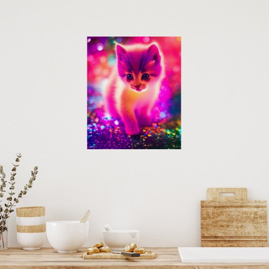 farbige Katze Poster (Küche)