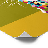 Farbige Katze Poster (Ecke)