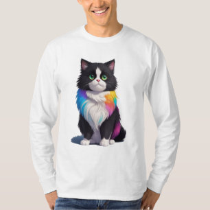 Farbige Katze T-Shirt