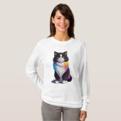 Farbige Katze T-Shirt (Vorne ganz)