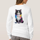 Farbige Katze T-Shirt (Rückseite)