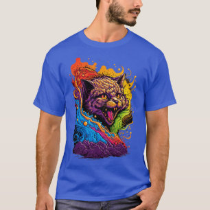 Farbige Katze T-Shirt