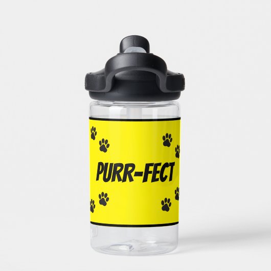 Farbige Katze Trinkflasche (Rückseite)