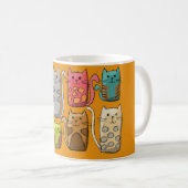 Farbige Katzen anpassen Kaffeetasse (VorderseiteRechts)