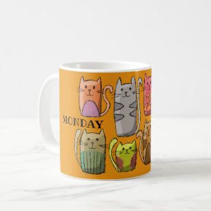 Farbige Katzen anpassen Kaffeetasse