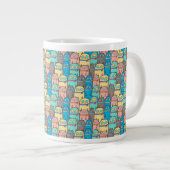 Farbige Katzen Collage Cat Lover Jumbo-Tasse (Vorderseite Rechts)