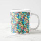 Farbige Katzen Collage Cat Lover Jumbo-Tasse (Rechts)