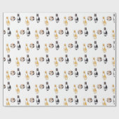 farbige Katzen Geschenkpapier (Flach)