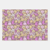 Farbige Katzen Geschenkpapier Set (Vorderseite 2)