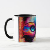 Farbige Katzen-Illustration-Tasse Tasse (Links)