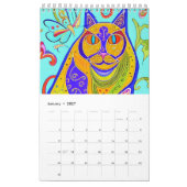 Farbige Katzen Kalender (Jan 2027)