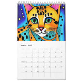 Farbige Katzen Kalender (Mär 2027)