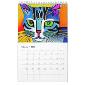 Farbige Katzen Kalender (Feb 2026)