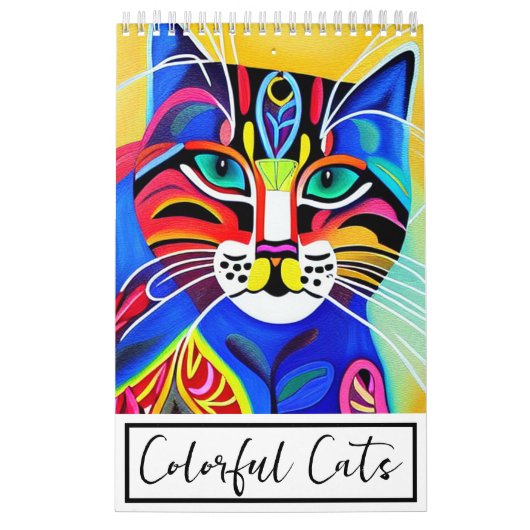 Farbige Katzen Kalender (Titelbild)