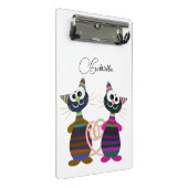 Farbige Katzen Mini Klemmbrett (Schrägansicht)