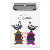 Farbige Katzen Mini Klemmbrett (Vorderseite)