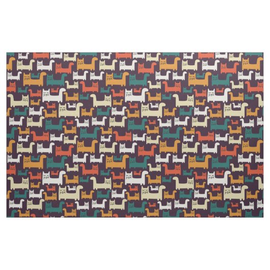 Farbige Katzen Muster Stoff (Fat Quarter (45,7 x 55,9 cm))