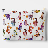 Farbige Katzen personalisiert Zubehörtasche (Rückseite)