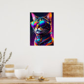 farbige Katzen Poster (Küche)