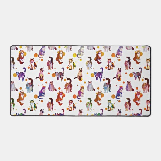 Farbige Katzen Schreibtischunterlage (Vorderseite)