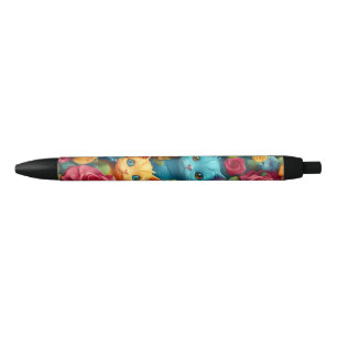 Farbige Katzen und Blume niedliches Design Kugelschreiber