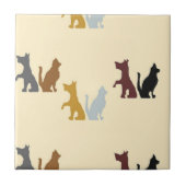 Farbige Katzen und Hunde Fliese (Vorderseite)