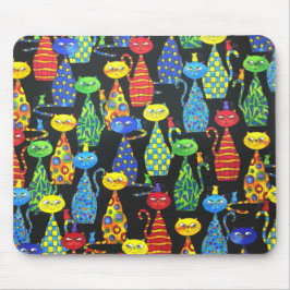 Farbige Katzen und Mäuse Mousepad