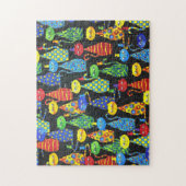 Farbige Katzen und Mäuse Puzzle (Vertikal)