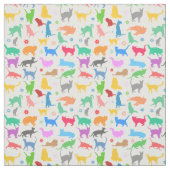 Farbige Katzen und Sterne Stoff (Muster)