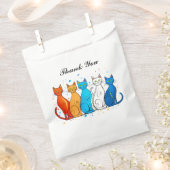 Farbige Katzen Vielen Dank, dass Sie die Flaggen b Geschenktütchen (Ausgeschnitten)