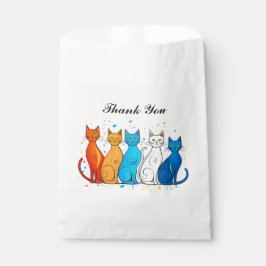 Farbige Katzen Vielen Dank, dass Sie die Flaggen b Geschenktütchen