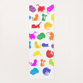 Farbige Katzen von Blackburn Ink Yogamatte (Rückseite)