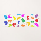 Farbige Katzen von Blackburn Ink Yogamatte (Vorderseite (Horizontal))