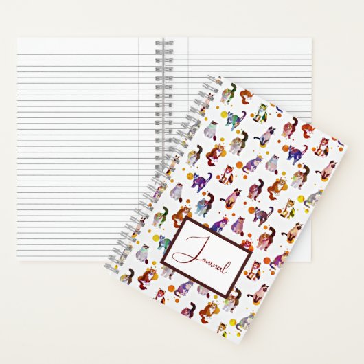 Farbige Katzen-Zeitschrift Notizblock (Innen)