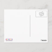 Farbige Katzen zum Geburtstag Postkarte (Rückseite)