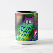Farbige Katzen Zweifarbige Tasse (Mittel)