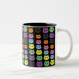 Farbige Katzen Zweifarbige Tasse