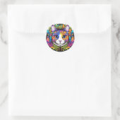Farbige Katzenaufkleber Runder Aufkleber (Tasche)