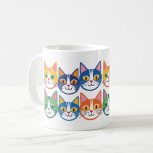 Farbige Katzenfirmen Kaffeetasse