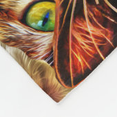 Farbige Katzenkollage Fleecedecke (Ecke)