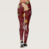 Farbige Katzenpaw-Muster Leggings (Rückseite)
