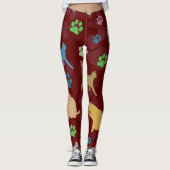 Farbige Katzenpaw-Muster Leggings (Vorderseite)