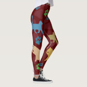 Farbige Katzenpaw-Muster Leggings (Rechts)