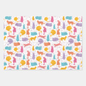 Farbige Katzenverpackungspapier Geschenkpapier Set (Vorderseite 3)