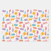 Farbige Katzenverpackungspapier Geschenkpapier Set (Vorderseite 2)
