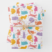 Farbige Katzenverpackungspapier Geschenkpapier Set (Beispiel)