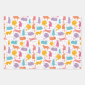 Farbige Katzenverpackungspapier Geschenkpapier Set (Vorderseite)