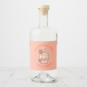 Farbige Kawaii Süße Joghurt-Smoothies Fruchtsaft Alkoholflaschenetikett