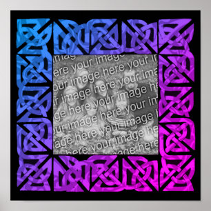 Farbige keltische Knoten Rahmen Erstellen Sie Ihr Poster